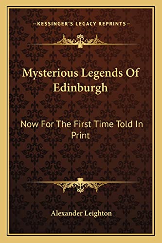 Mysterious Legends Of Edinburgh cover