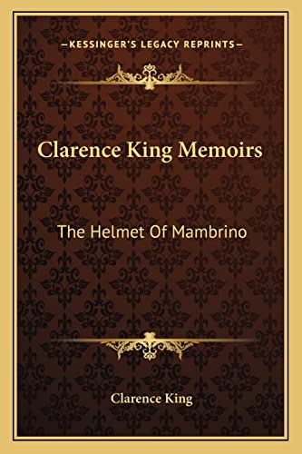 Clarence King Memoirs cover