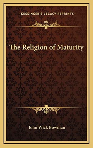 The Religion of Maturity cover