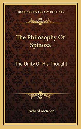 The Philosophy Of Spinoza cover