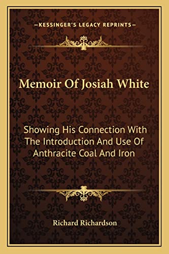 Memoir Of Josiah White cover