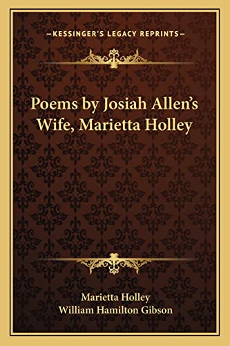 Poems by Josiah Allen's Wife, Marietta Holley cover