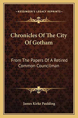 Chronicles Of The City Of Gotham cover