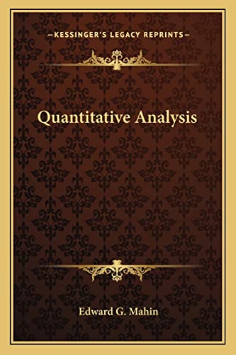 Quantitative Analysis