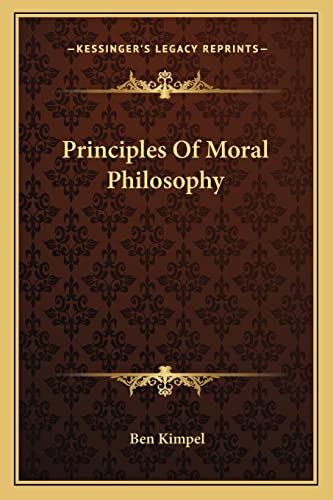 Principles Of Moral Philosophy cover