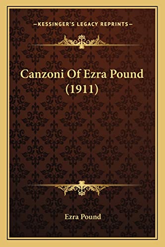 Canzoni Of Ezra Pound (1911) cover