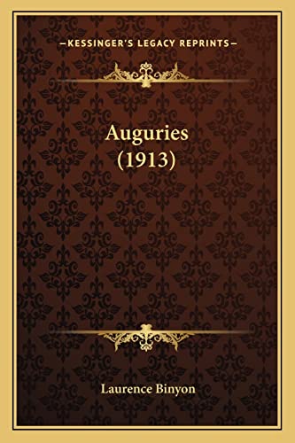 Auguries (1913) cover