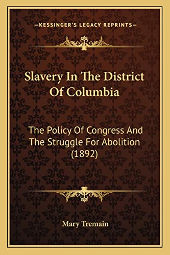 Slavery In The District Of Columbia cover