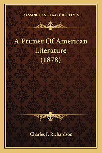 A Primer Of American Literature (1878) cover