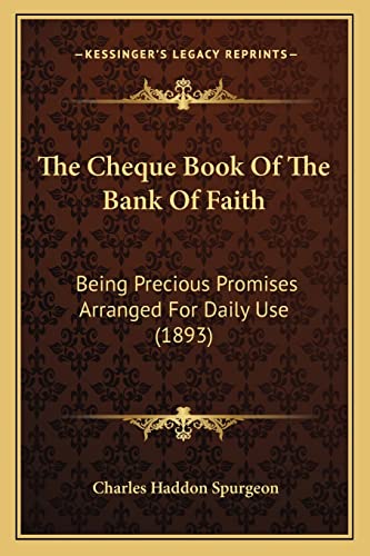 The Cheque Book Of The Bank Of Faith cover