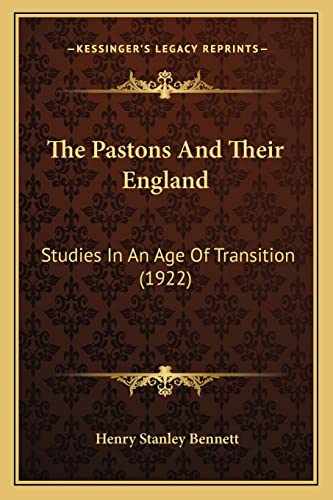 The Pastons And Their England cover