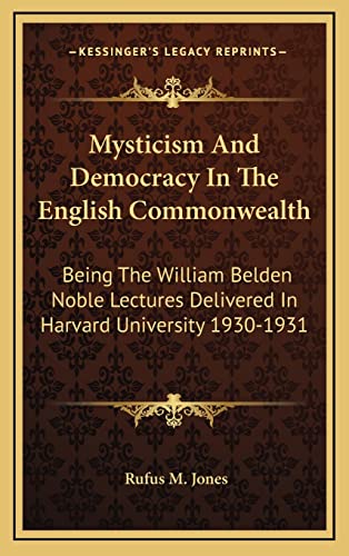 Mysticism And Democracy In The English Commonwealth cover
