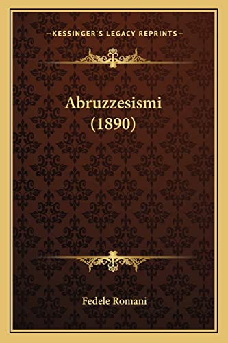 Abruzzesismi (1890) cover