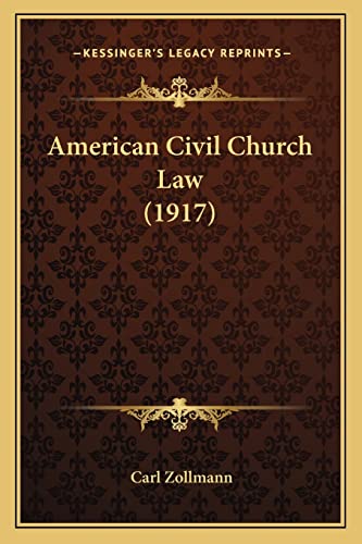 American Civil Church Law (1917) cover