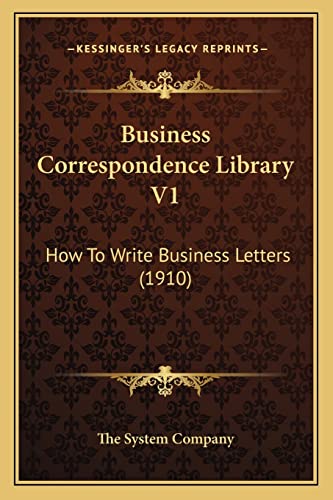 Business Correspondence Library V1 cover