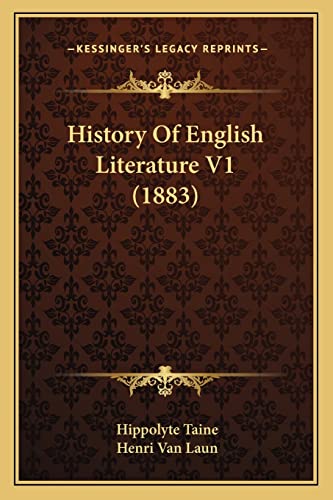 History Of English Literature V1 (1883) cover