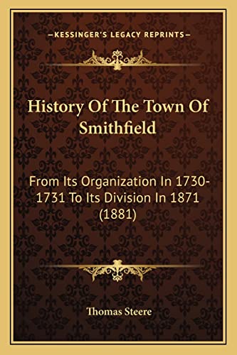 History Of The Town Of Smithfield cover