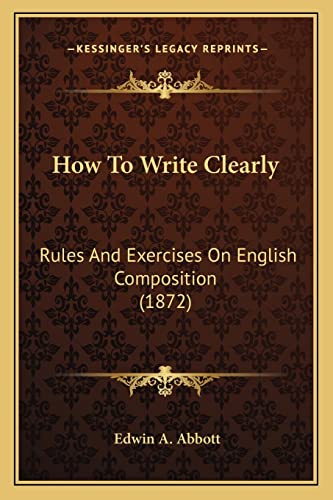 How To Write Clearly cover