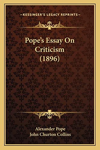 Pope's Essay On Criticism (1896)