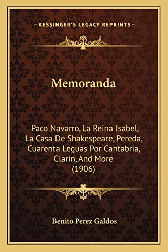 Memoranda cover