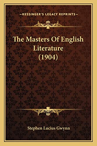 The Masters Of English Literature (1904) cover