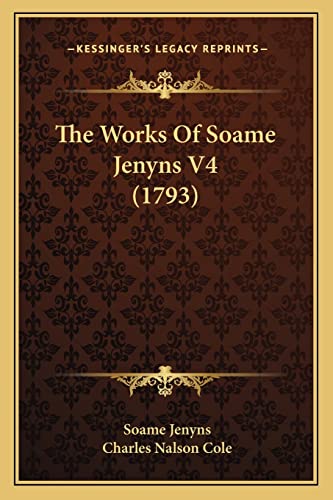 The Works Of Soame Jenyns V4 (1793) cover