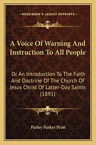 A Voice Of Warning And Instruction To All People cover