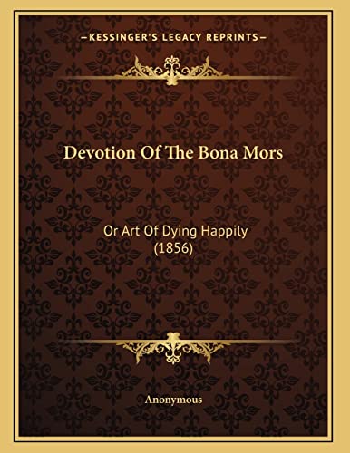Devotion Of The Bona Mors cover