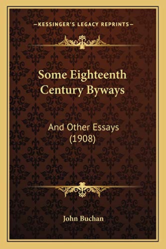 Some Eighteenth Century Byways cover