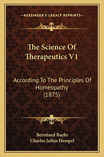 The Science Of Therapeutics V1 cover