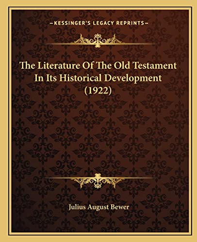 The Literature Of The Old Testament In Its Historical Development (192 cover