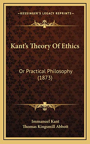 Kant's Theory Of Ethics cover