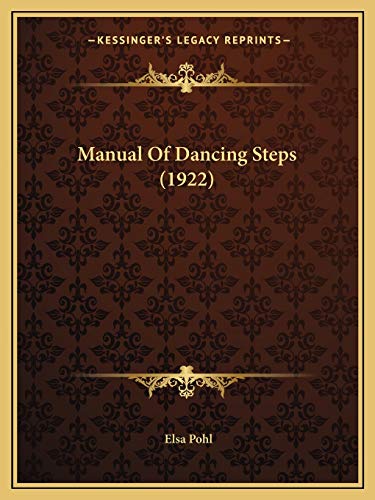 Manual Of Dancing Steps (1922) cover