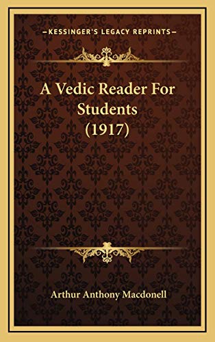 A Vedic Reader For Students (1917) cover