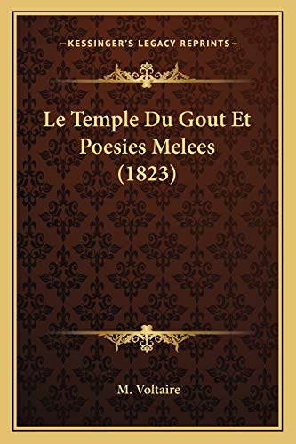 Le Temple Du Gout Et Poesies Melees (1823) cover