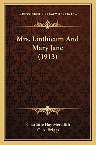 Mrs. Linthicum And Mary Jane (1913) cover