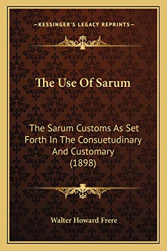 The Use Of Sarum cover