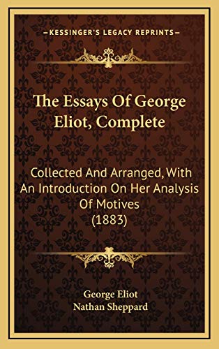 The Essays Of George Eliot, Complete cover