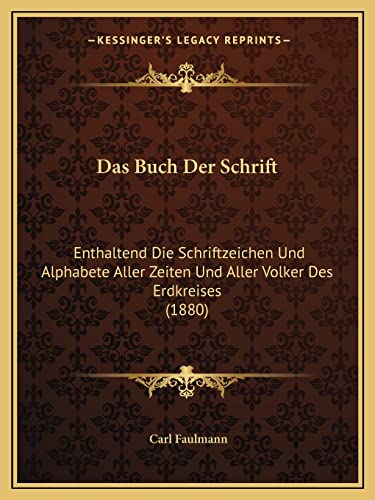 Das Buch Der Schrift cover