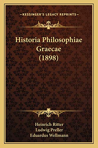 Historia Philosophiae Graecae (1898) cover