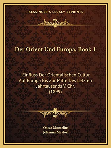 Der Orient Und Europa, Book 1 cover