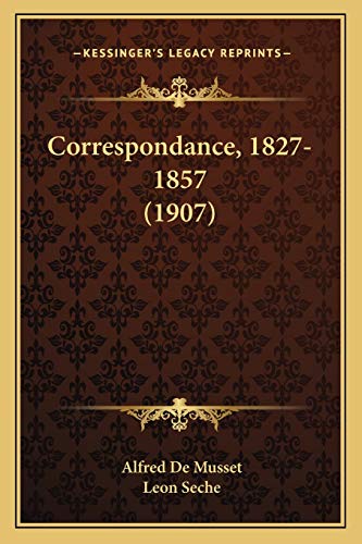 Correspondance, 1827-1857 (1907) cover