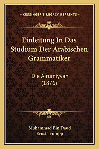 Einleitung In Das Studium Der Arabischen Grammatiker