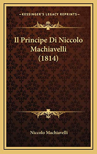 Il Principe Di Niccolo Machiavelli (1814) cover