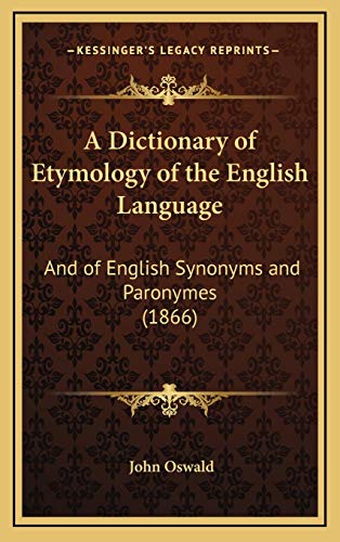A Dictionary of Etymology of the English Language cover