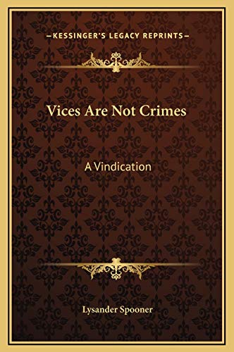 Vices Are Not Crimes