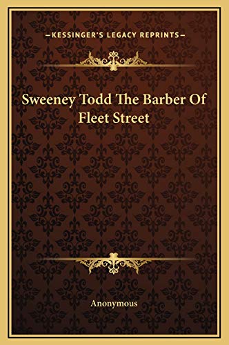Sweeney Todd The Barber Of Fleet Street cover