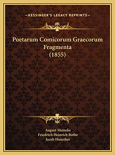 Poetarum Comicorum Graecorum Fragmenta (1855) cover
