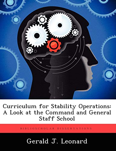 Curriculum for Stability Operations cover