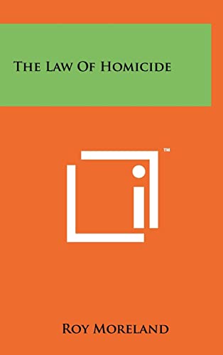The Law of Homicide